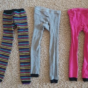 Hanna Andersson Colorful and Textured Leggings Set NEW Sz 110